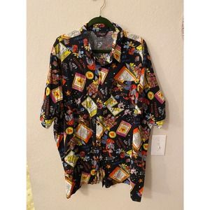 Corzini Men's Button Down Vodka Pattern Short Sleeve Size 3XL Tall
